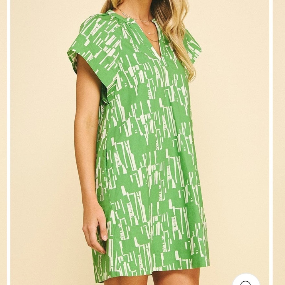 Pinch freya Green White Mini Dress perfect for Masters size M